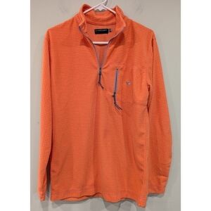 Southern Marsh Orange Fieldtec Dune Half Zip Pullover Size XS